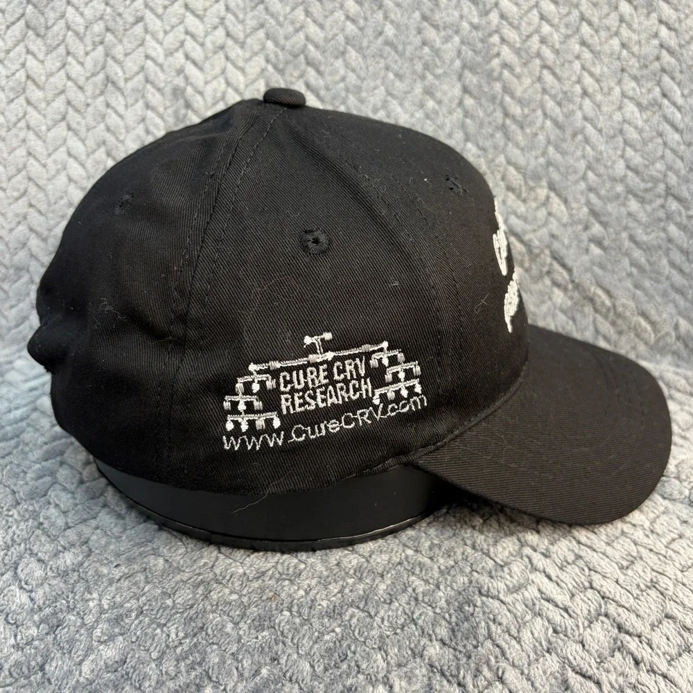 Cure CRV Golf Tournament 7th Annual Black Baseball Cap Hat Adjustable